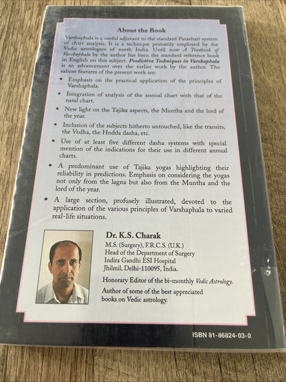 Predictive Techniques in Varshaphala: (Vedic Astrology Series) Dr K S Charak
