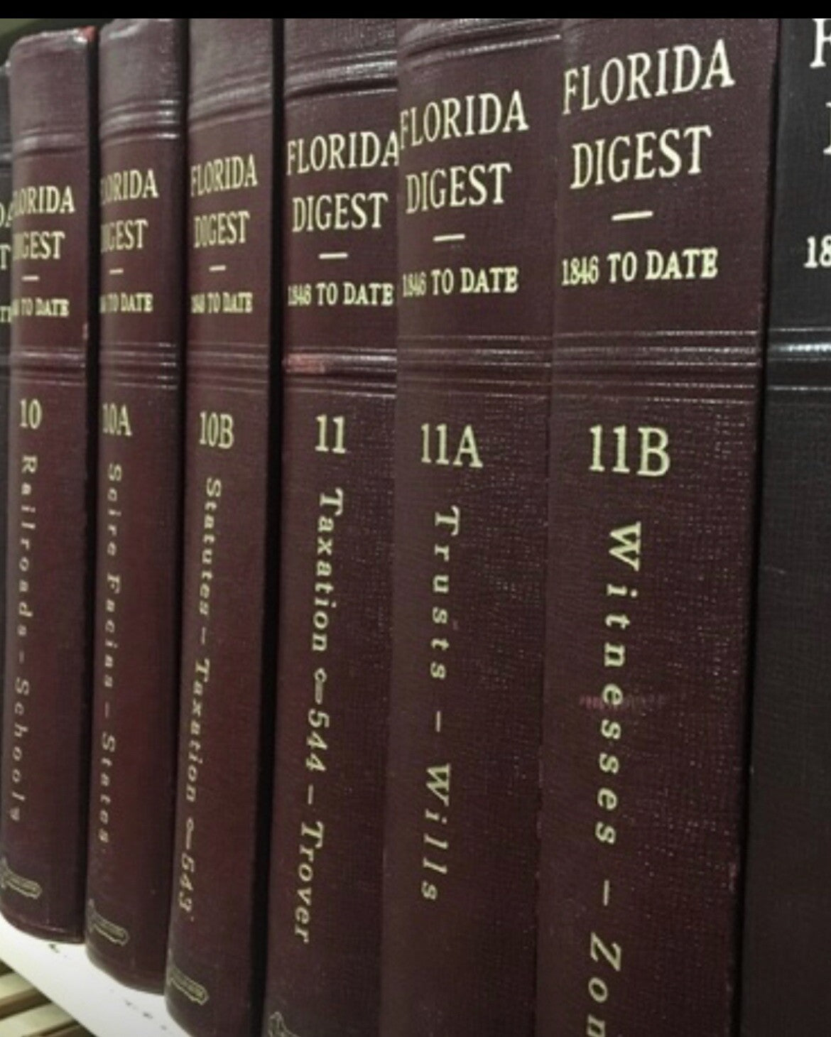 Vintage West Publishing Florida Statutes Annotated 10, 10A, 10B, 11, 11A,11B Set