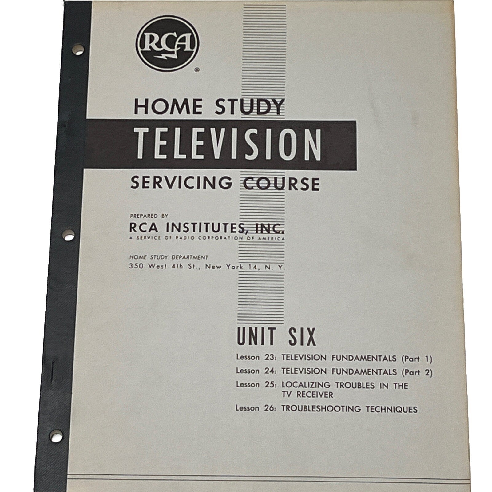 RCA Home Study Television Servicing Course, Unit Six  (1953)