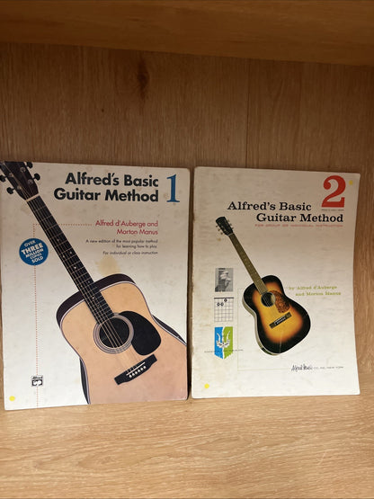 Alfred's Basic Guitar Method Book Sheet Lot. 1 & 2 ...See Listing