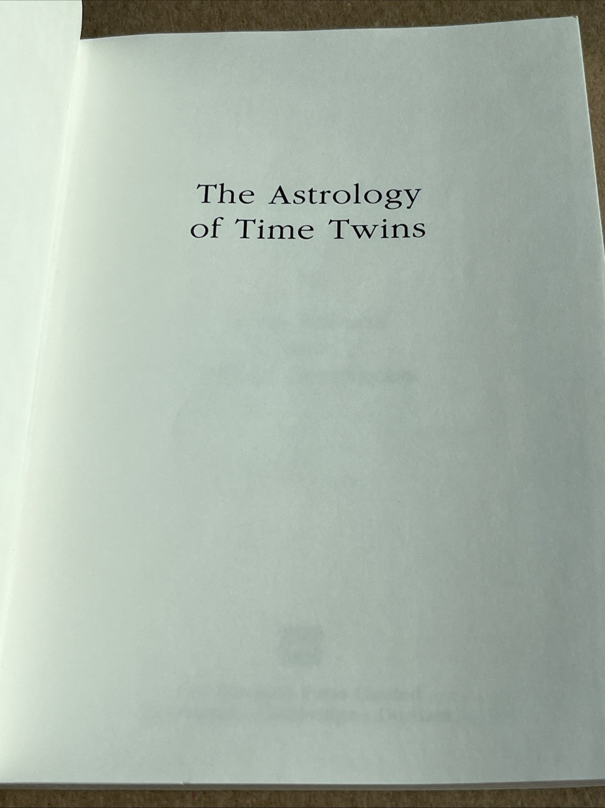 The Astrology of Tme Twins 1st Edition by Roberts and Greengrass RARE 1994