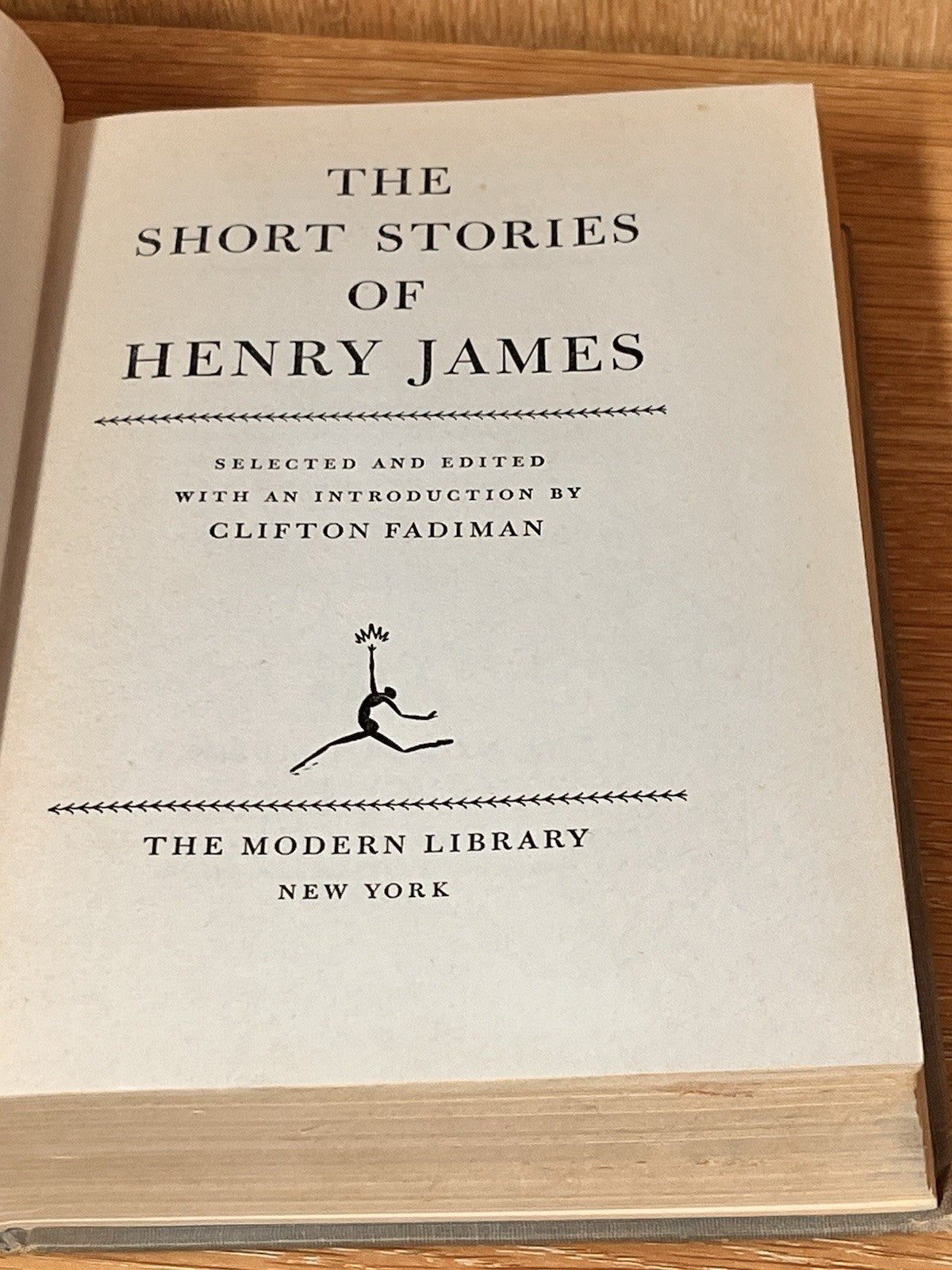 THE SHORT STORIES HENRY JAMES By Clifton Fadiman Modern Library 1909