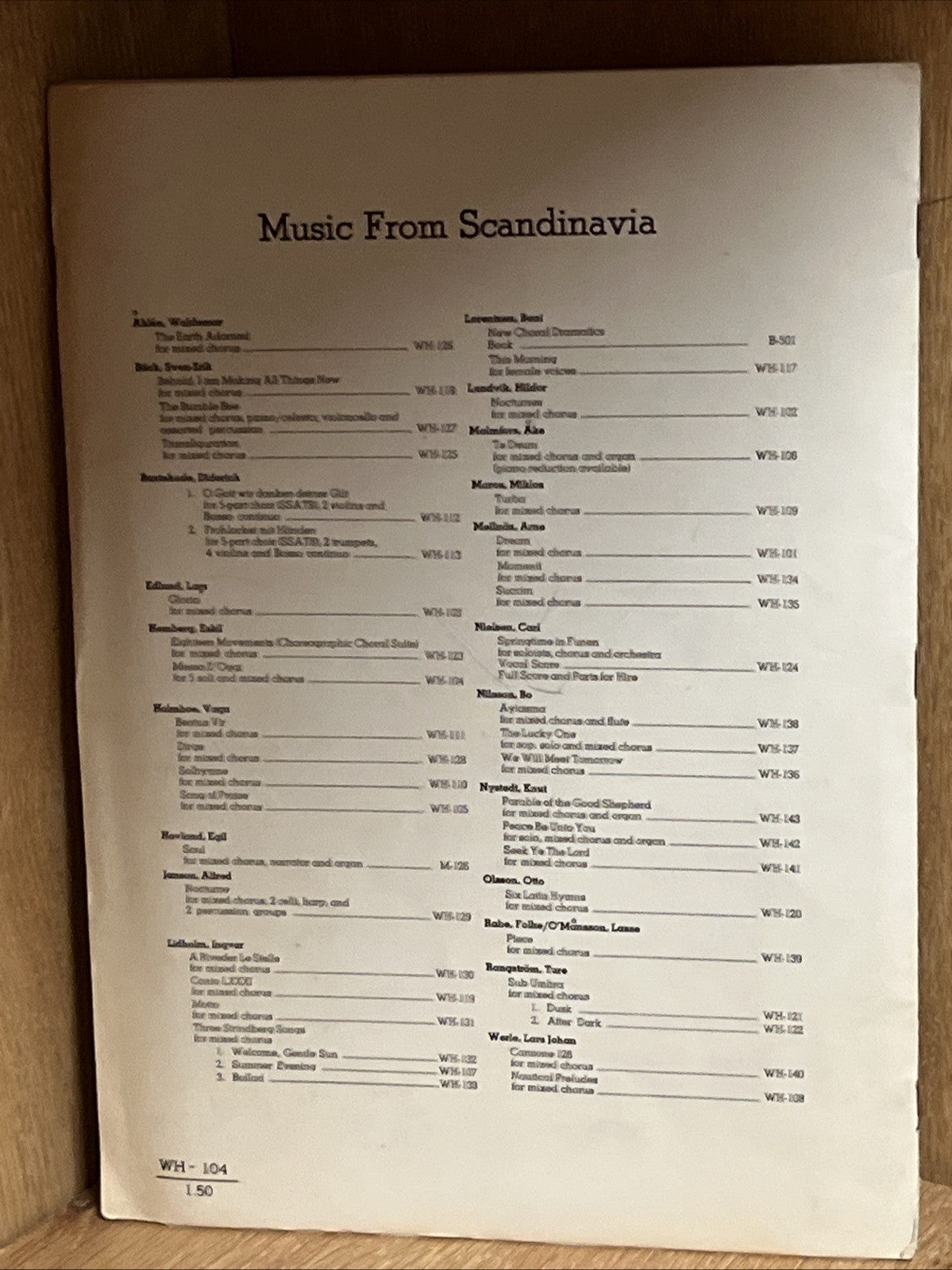 Eskil Hemberg  Messa d'oggi  for five solo voices and mixed chorus op. 23