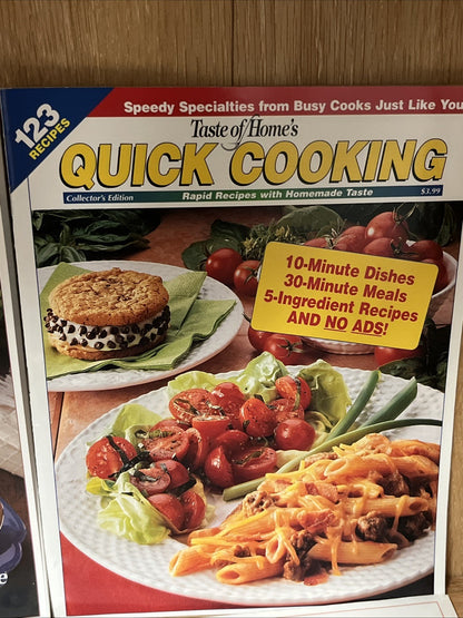 Lot of 4 Taste of Home Quick Cooking & Eating Well Magazine Back Issues