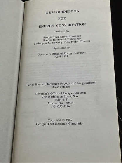 O&M Guidebook for Energy Conservation