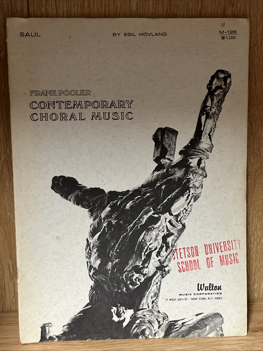 "SAUL" By Egil Hovland For Mixed Chorus & Organ Choral Music Rare 1972 Vtg