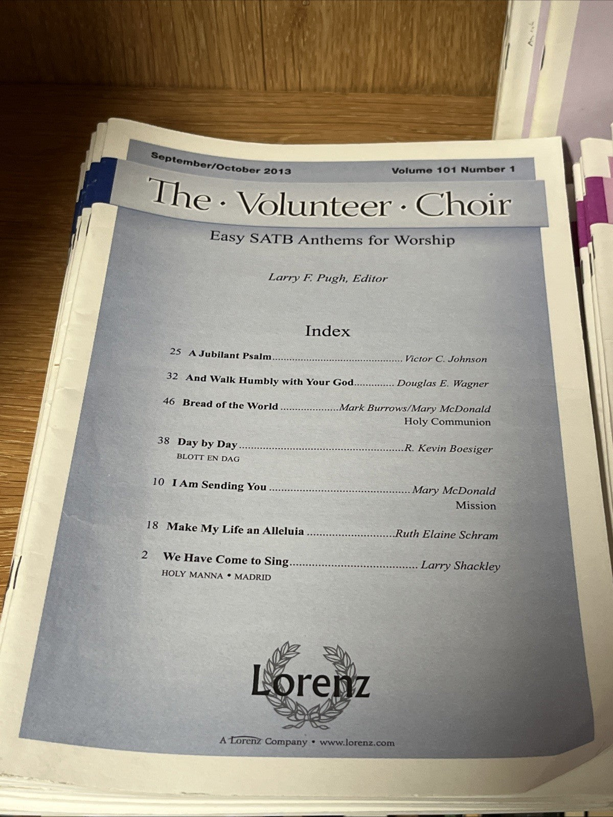 32 Lot The Volunteer Choir Volume 101. Number 1-4 Jan-Dec 2013 -2014 SATB Anthem