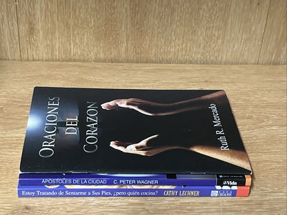 Spanish Christian Book Lot 3 Oraciones Del Corazon.. Spanish Theology