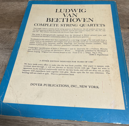 Complete String Quartets: Beethoven (Dover Cham. Van-Beethoven |