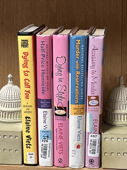 elaine viets books Lot 5 Dead-End Mystery Josie Marcus Mystery Shopper Hardcover