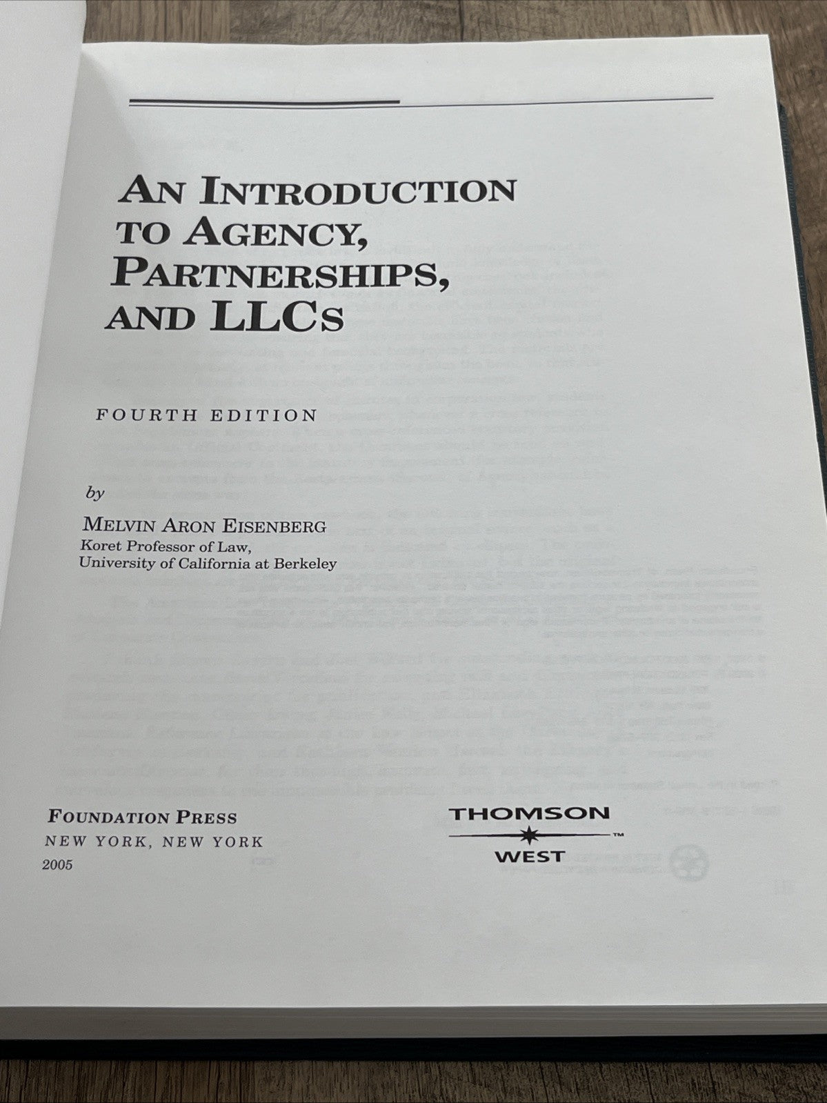An Introduction To Agency, Partnerships, And LLCs Fourth Edition, Melvin Aron...
