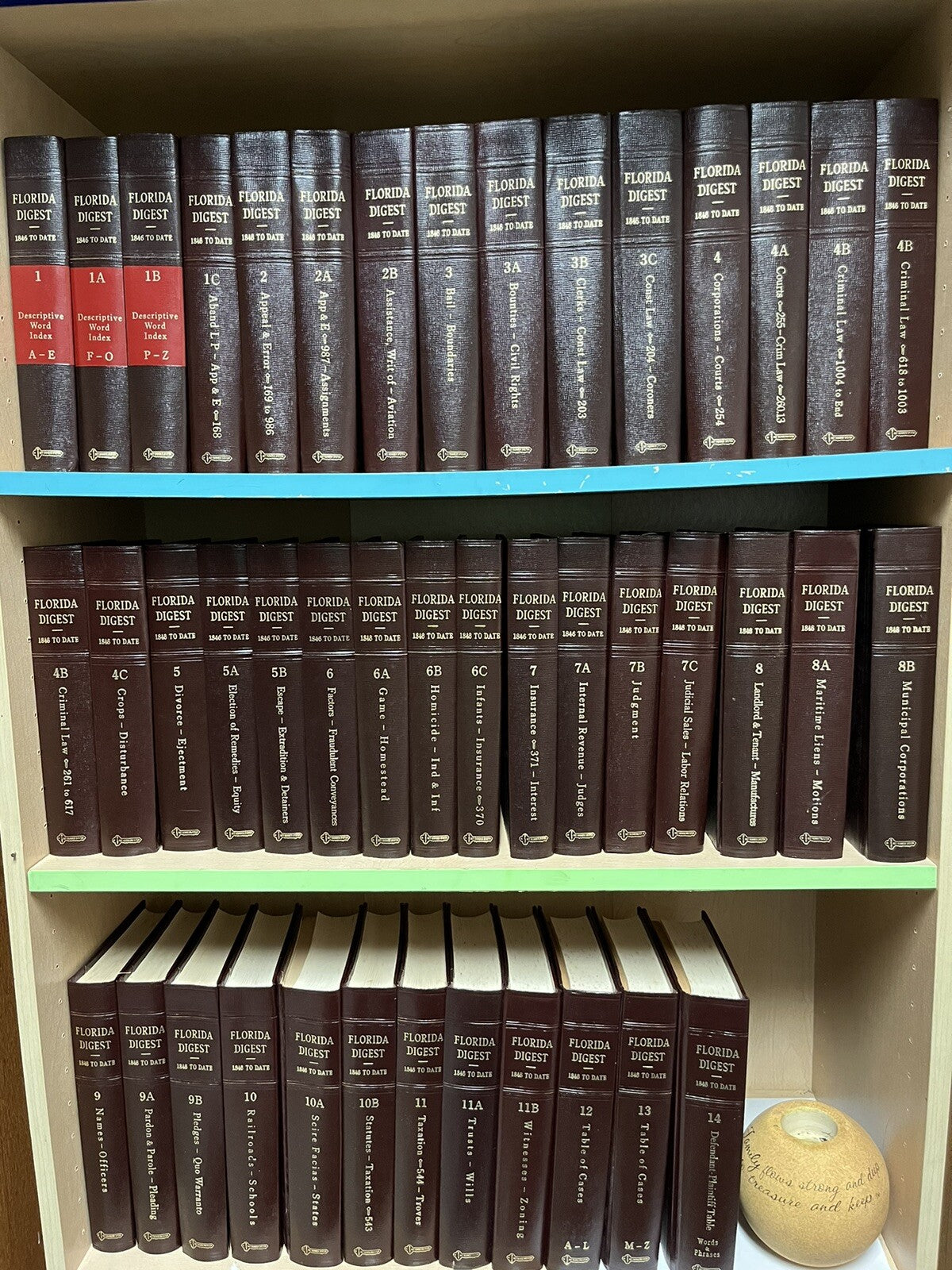 Florida law books used lot of 30 volumes
