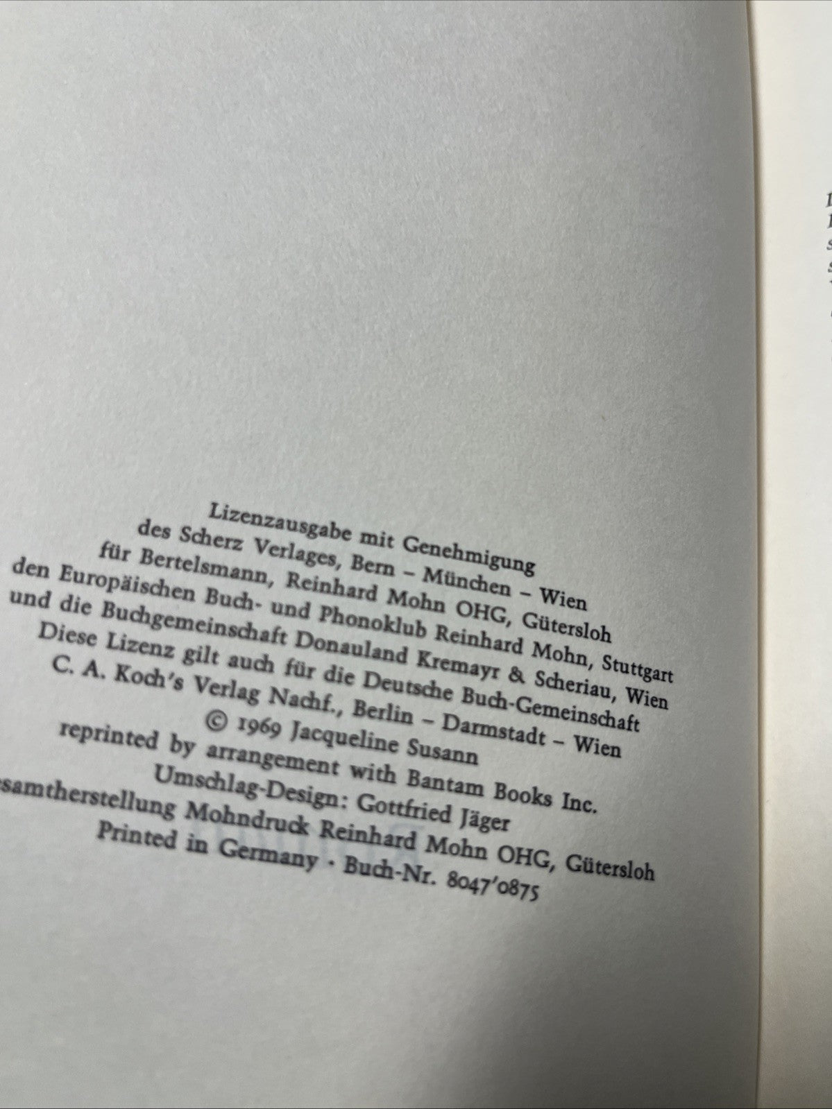 Die Liebesmaschine - Jacqueline Susann Lizenzausgabe