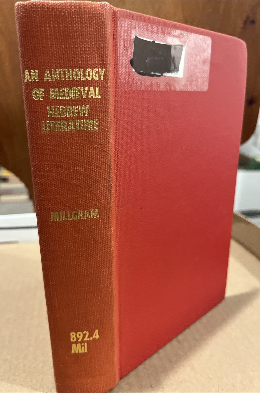 Anthology of Medieval Hebrew Literature ed by Abraham E. Millgram 1961 HC Ex Lib