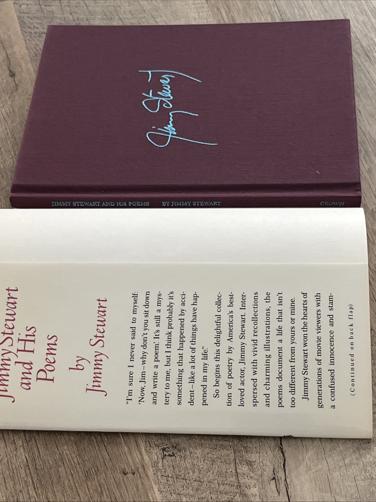 Hardcover First Editon Of Jimmy Stewart And His Poems 1st Ed Jimmy Stewart 1989