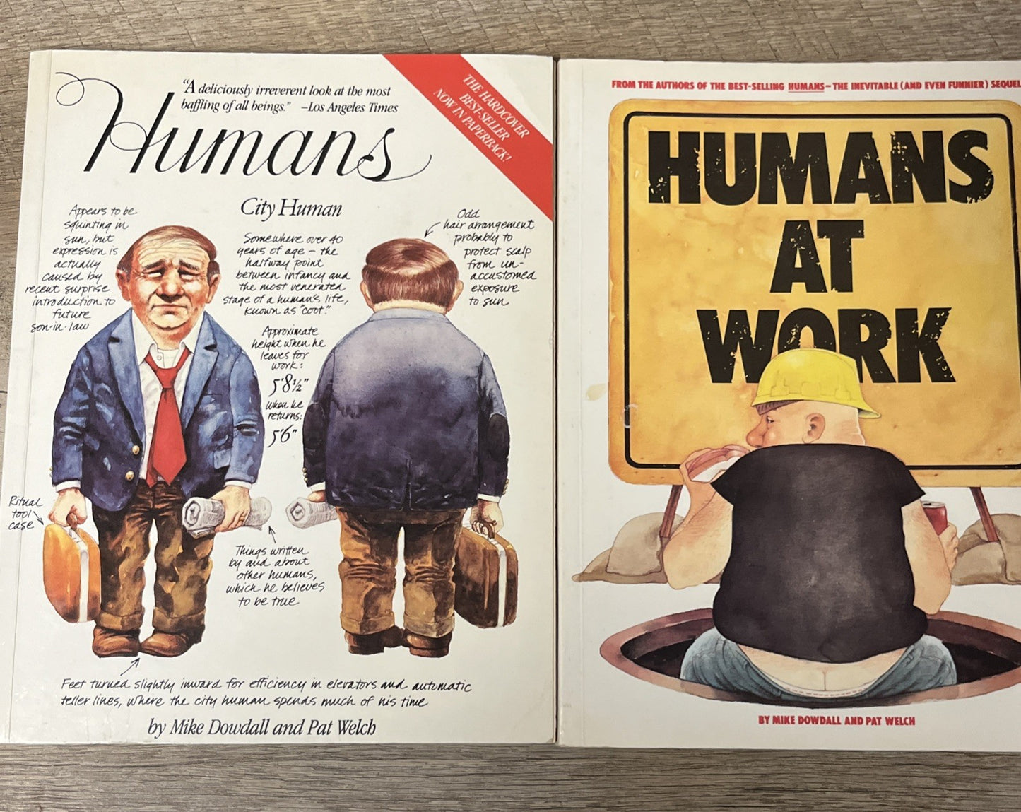 Mike Dowdall, Pat Welch, Dennis Welch HUMANS 1st Print Book Lot ( 1985-1986 )