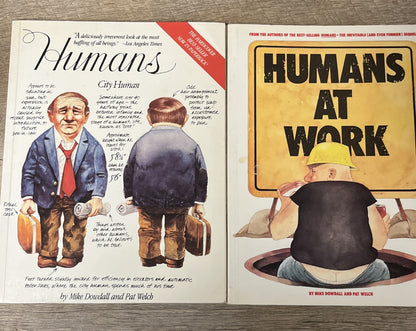 Mike Dowdall, Pat Welch, Dennis Welch HUMANS 1st Print Book Lot ( 1985-1986 )