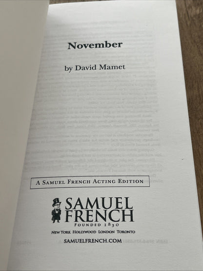 David Mamet November (Paperback) **Excellent **
