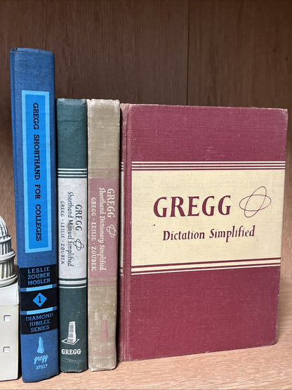 Gregg Shorthand Lot 4 College Diamond Jubilee, Dictionary,Dictation Simplified