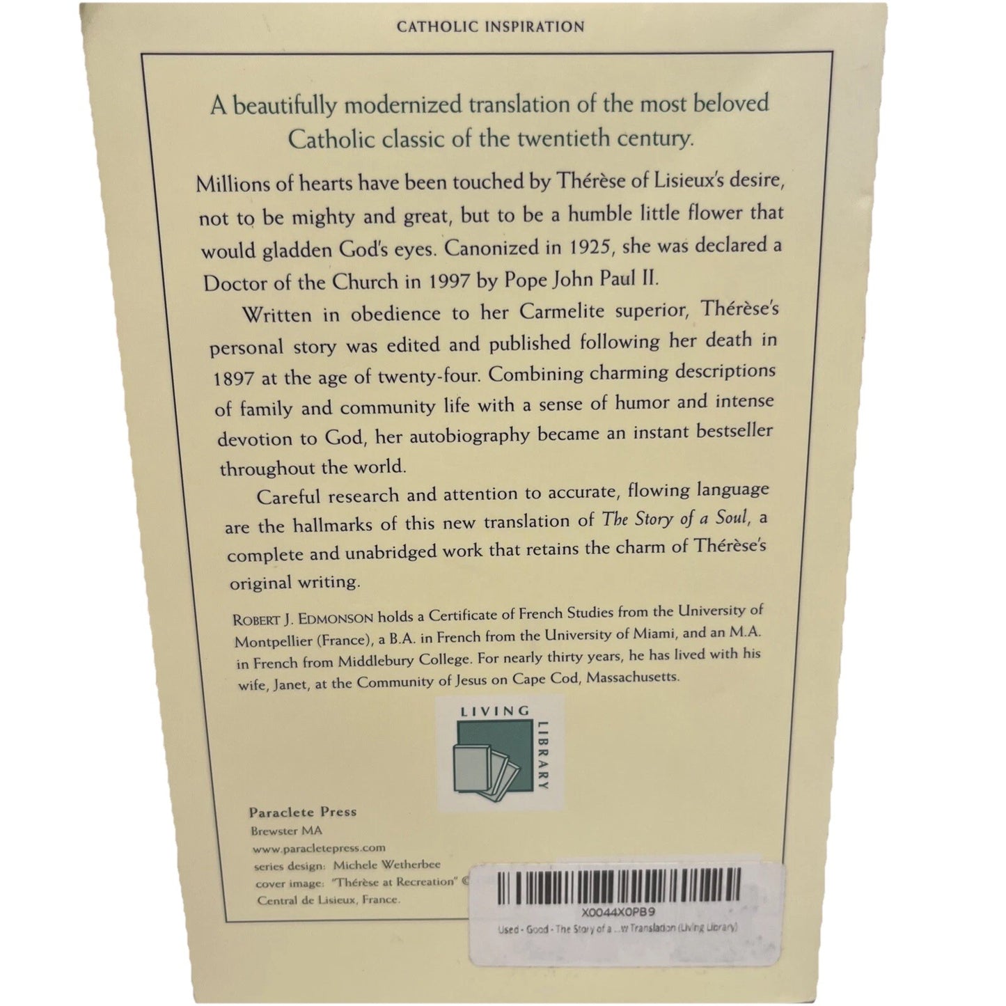 The Story of a Soul: A New Translation (Living Library)