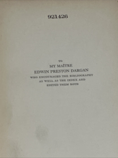 A Balzac Bibliography And Indexes William Royce First Edition 1929 Author Note