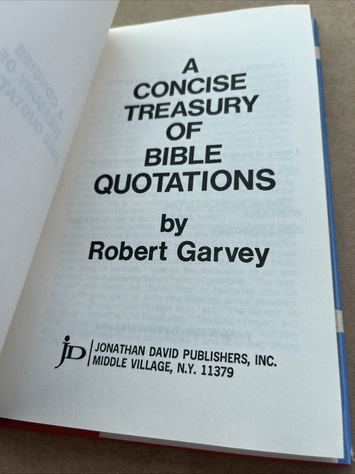 A Concise Treasury Of Bible Quotations Robert Garvey 