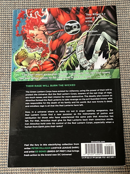 DC Comics Marvel Red Lanterns Blood And Rage Vol 1 Graphic Novel The New 52
