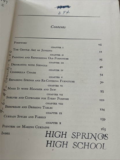 MAKE and REMODEL HOME FURNISHINGS  1st Edition BY RUTH WYETH SPEARS 1944