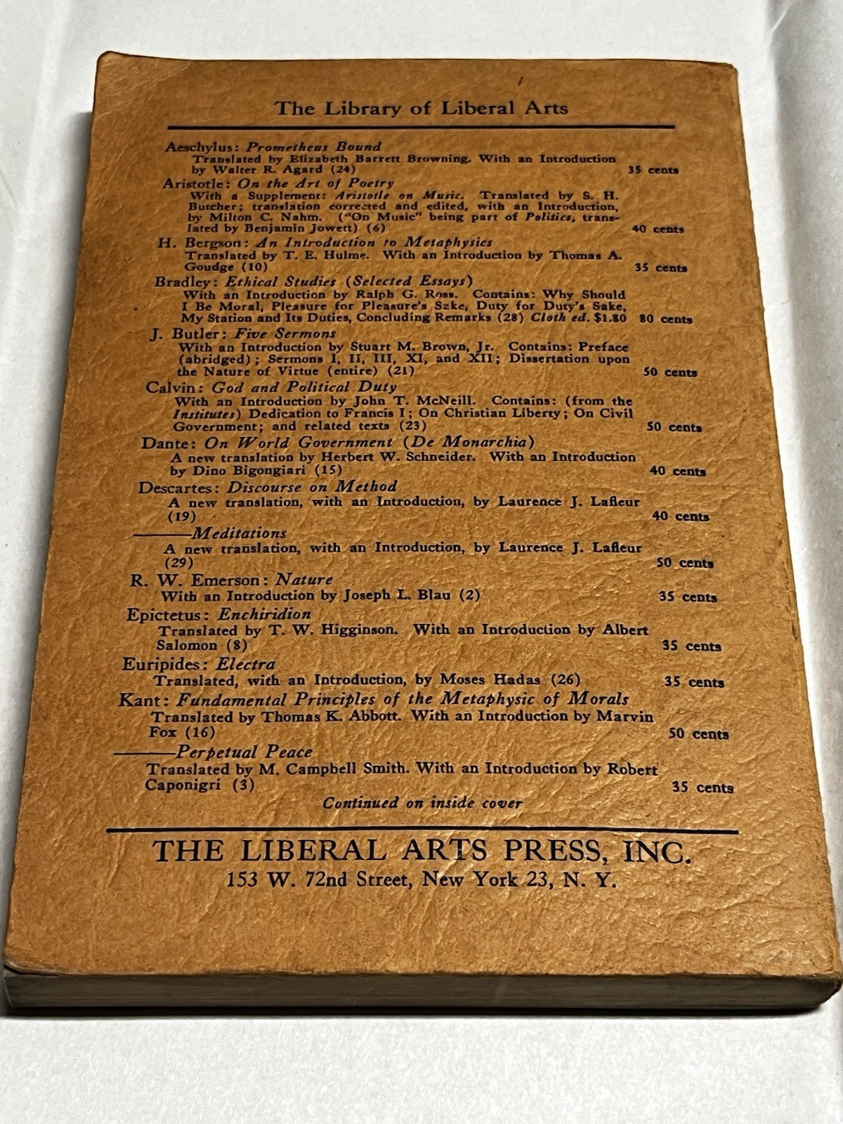 Benjamin Franklin The Autobiography And Selections From His Other Writings 1952
