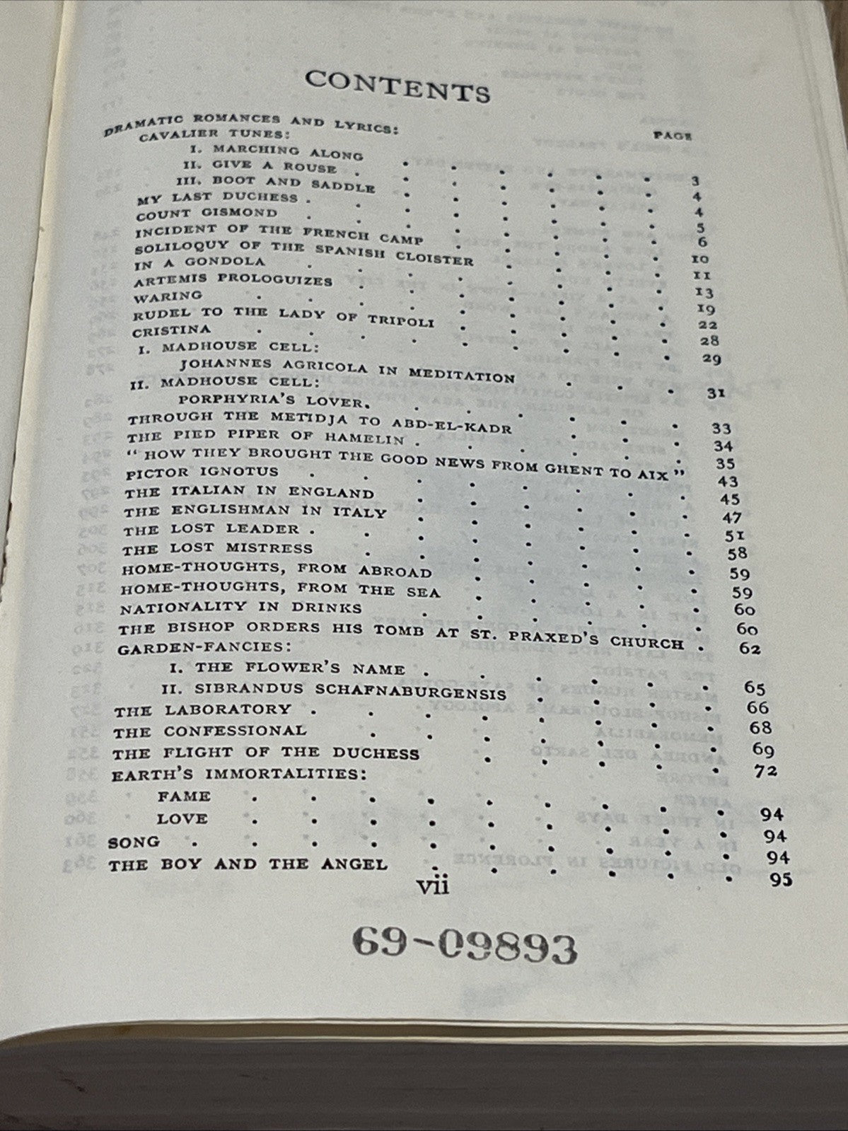 Robert Browning Poems and Plays Vol 2 : 1844-1864, Everyman's Library , 1967