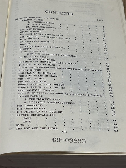 Robert Browning Poems and Plays Vol 2 : 1844-1864, Everyman's Library , 1967