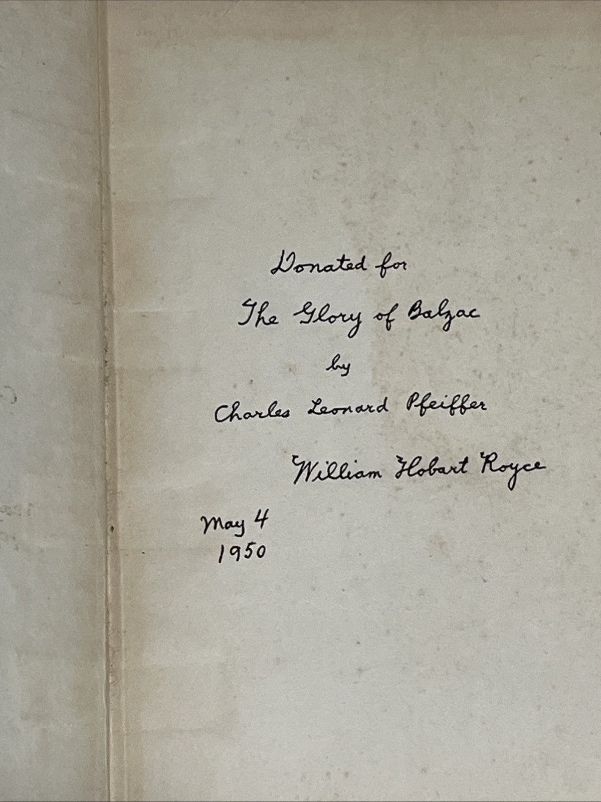 A Balzac Bibliography And Indexes William Royce First Edition 1929 Author Note