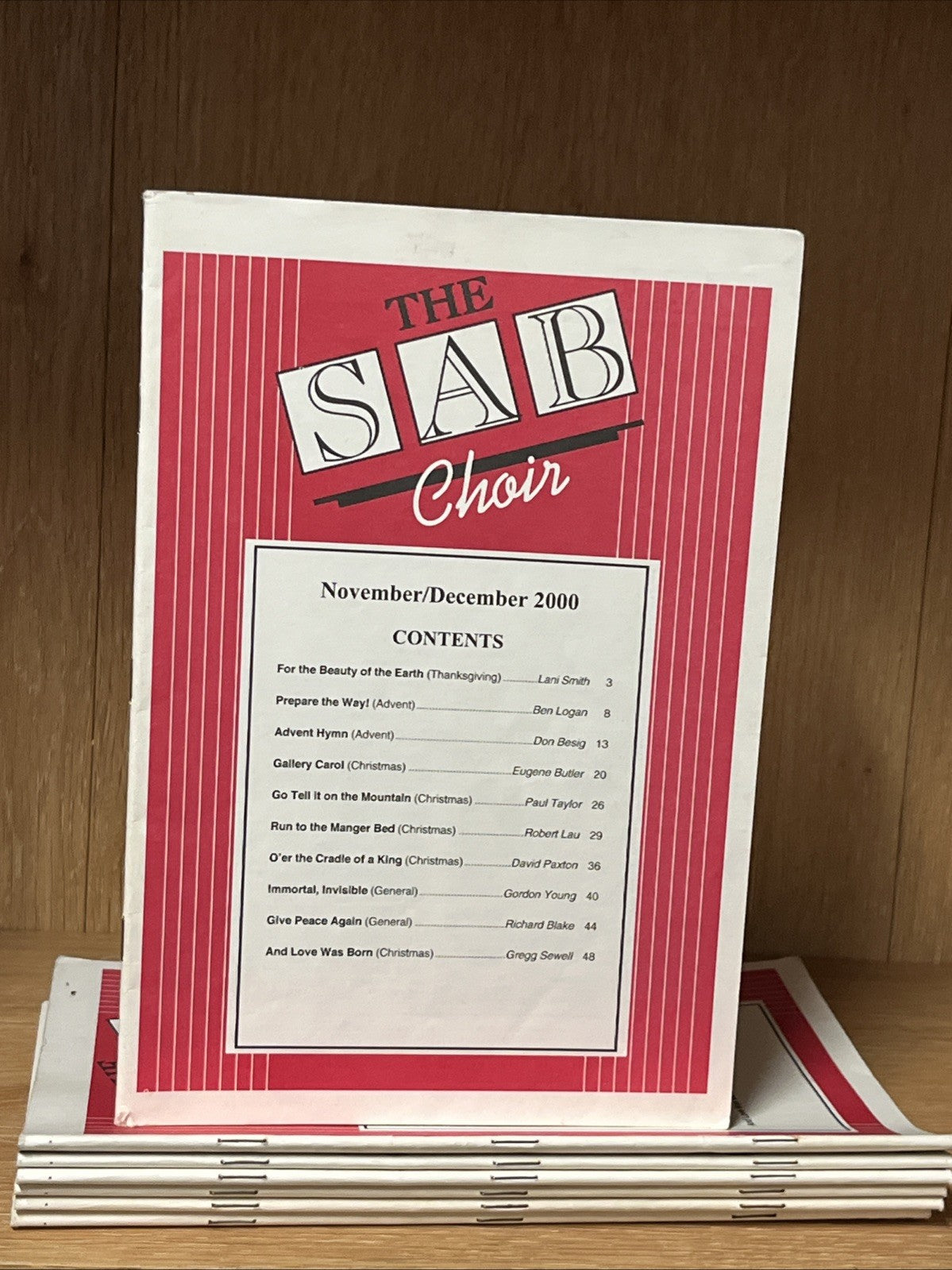 Lot of 6 The SAB Choir, specifically the November/December 2000 issue