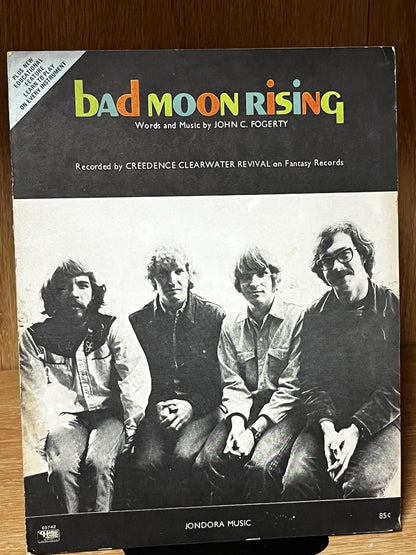 Bad moon rising Words and sheet music By CREEDENCE CLEARWATER REVIVAL - 1 Sheet