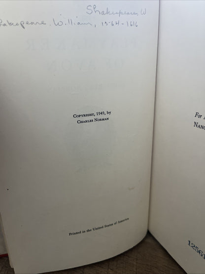 The Playmaker of Avon, by Charles Norman 1949