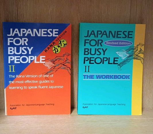JAPANESE FOR BUSY PEOPLE Volume II & II Workbook (KANA VERSION) Lot of 2