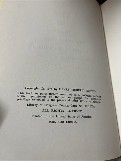 God of Quasars and Other Poems by Henry Hubert Hutto HC/DJ Signed by Author 1975