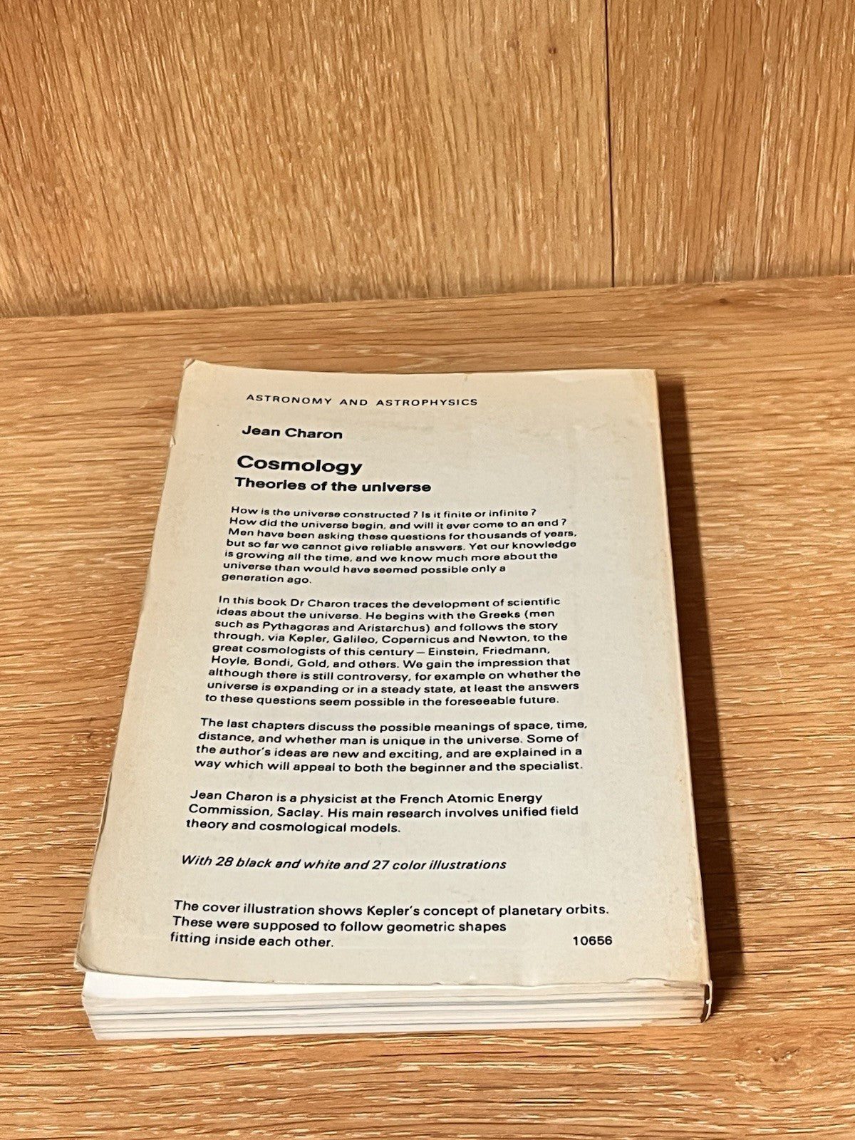 1970 COSMOLOGY THEORIES OF THE UNIVERSE 1st Ed by Jean Charon 5.0 WU Library