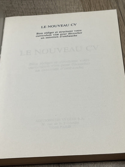 Le nouveau CV Bien Rediger Et Structurer Votre Curriculum Vitae  Pour Decrocher