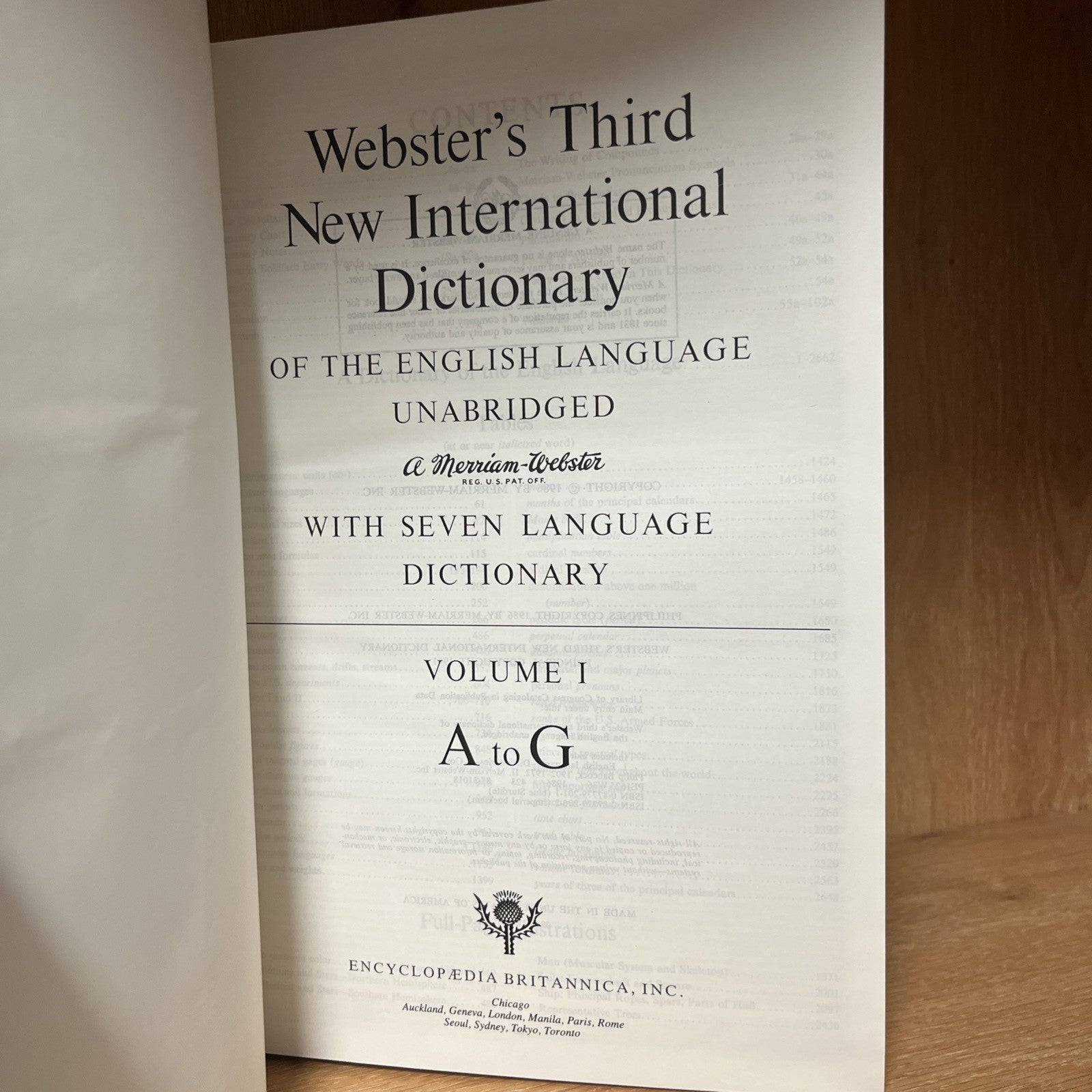 Webster’s Third New International Dictionary Unabridged & 7 Language Dictionary