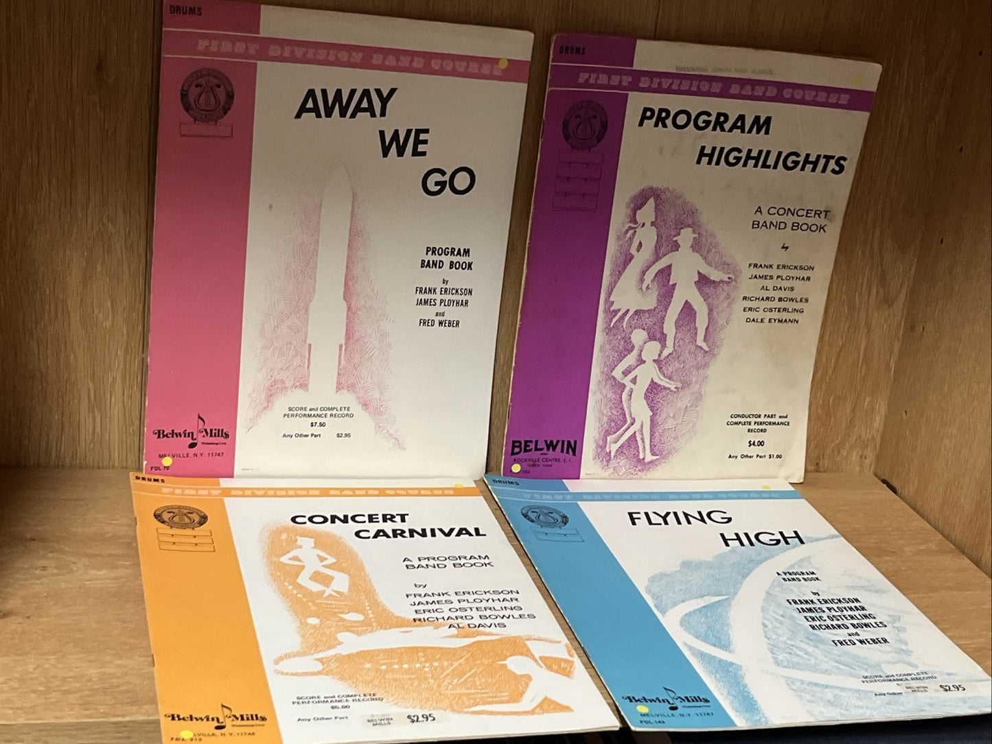 drum sheet music books first division band course Method Vintage 1960s Lot 4