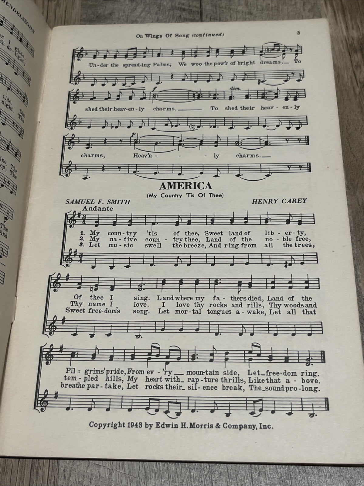 The American Woman’s Victory Song Book On Wings of Song by William Stickles 1943