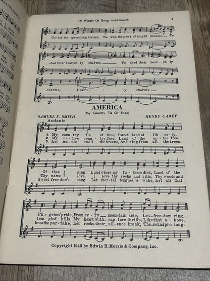 The American Woman’s Victory Song Book On Wings of Song by William Stickles 1943