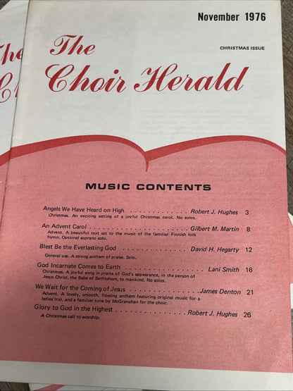 Lot Of 8? The Choir Herald, Christmas Issue , November 1976, Choir Anthems