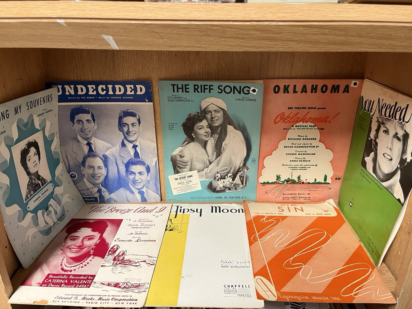 Vintage Music Sheet Lot of 9 (1925,1926,1927, 1928, 1932, 1939, 1943, 1951, 1978