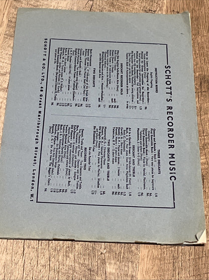 Twelve Easy Duets for Two Descant Recorders or Violins by W.A. Mozart 1947
