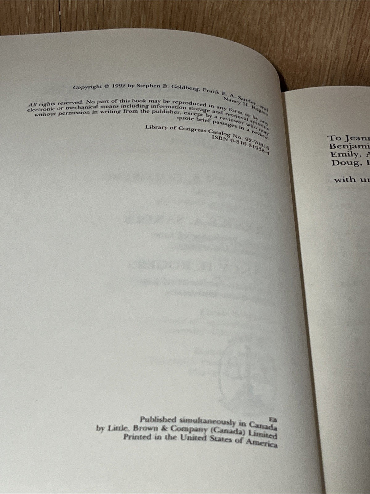 2nd Ed. Dispute Resolution: Negotiation, Mediation and Other Processes Goldberg