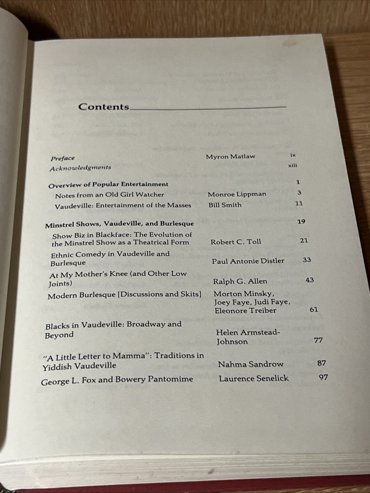 American Popular Entertainment: Papers and Proceedings of the Conference on the