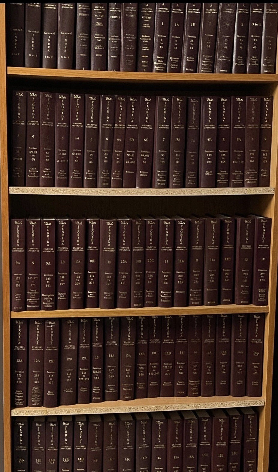 Florida Statutes Annotated Law Books- 80  Volumes Perfect For Office Decoration
