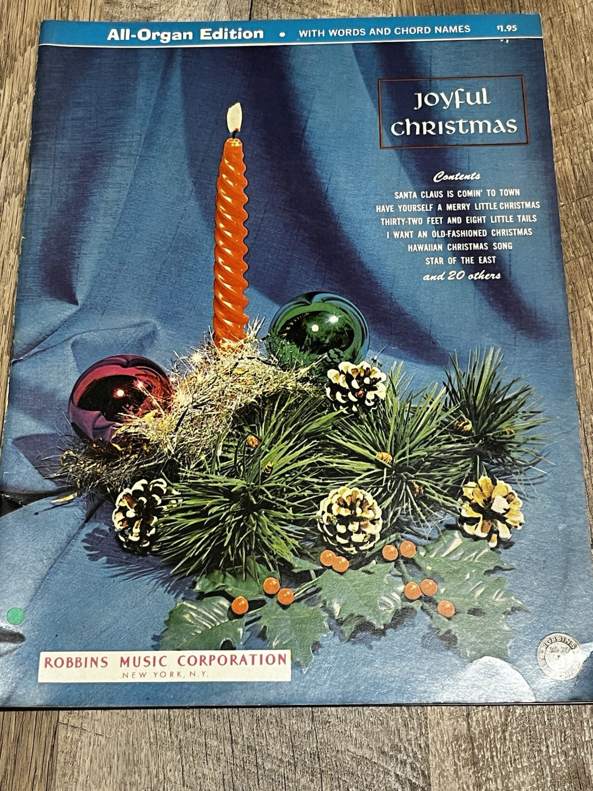 JOYFUL CHRISTMAS All-Organ Ed Songbook Sheet Music 1964 Holiday Carols Songs